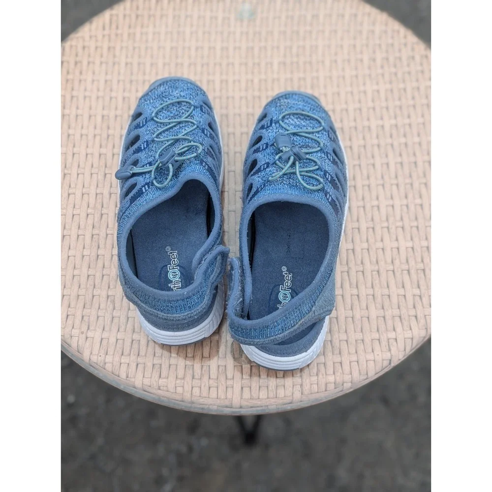 Outdoor Hiking Water Shoes Closed Toe Sport Sandals Orthofeet Blue Women 9 XW